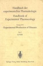 HANDBUCH DER EXPERIMENTELLEN PHARMAKOLOGIE HANDBOOK OF EXPERIMENTAL PHARMACOLOGY VOLUME XVI EXPERIME