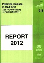 PESTICIDE RESIDUES IN FOOD 2012 JOINT FAO/WHO MEETING ON PESTICIDE RESIDUES