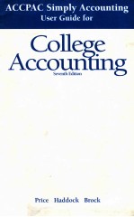 ACCPAC simply accounting user guide for college accounting seventh edition