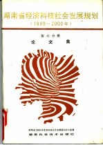 湖南省经济科技社会发展规划 1989-2000年 第6分册 论文集