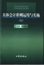 具体会计准则运用与实施 2