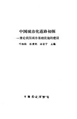 中国城市化道路初探  兼论我国城市基础设施的建设