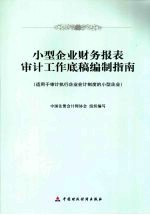 小型企业财务报表审计工作底稿编制指南（适用于审计执行企业会计制度的小型企业）