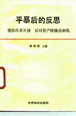 平暴后的反思 坚持改革开放反对资产阶级自由化