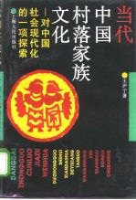 当代中国村落家族文化  对中国社会现代化的一项探索