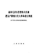 高举毛泽东思想伟大红旗把无产阶级文化革命进行到底