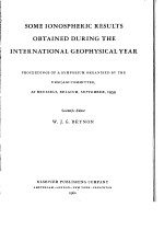 SOME IONOSPHERIC RESULTS OBTAINED DURING THE INTERNATIONAL GEOPHYSICAL YEAR