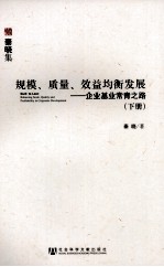 规模、质量、效益均衡发展 企业基业常青之路 下