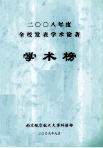 2008年度全校发表学术论著 学术榜