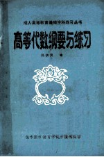 成人高等教育基础学科练习丛书 高等代数纲要与练习