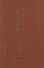 中国地方志佛道教文献汇纂 人物卷 110