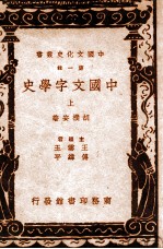 中国文化史丛书 中国文字学史 上