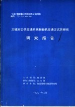 大城市公共交通系统和轻轨交通方式的研究  研究报告