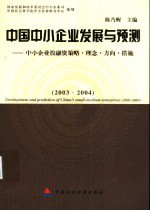 中国中小企业发展与预测 中小企业投融资策略·理念·方向·措施 2003-2004