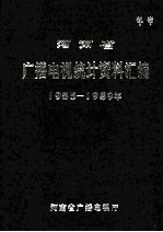 河南省广播电视统计资料汇编 1985-1989年