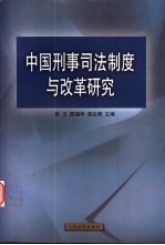 中国刑事司法制度与改革研究