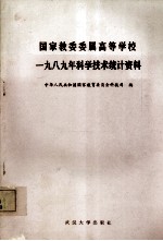 国家教委委属高等学校1989年科学技术统计资料