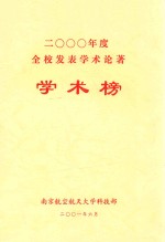 2000年度全校发表学术论著 学术榜