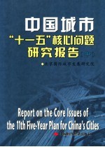 中国城市“十一五”核心问题研究报告 中