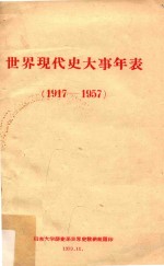 世界现代史大事年表 1917-1957