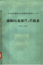 中国近海潮流永久预报图表集第8-3号南海区 北部 T8，D8值表 1985-1989