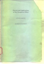 Physics and Applications of the Josephson Effect