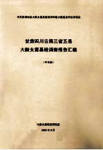 甘肃四川云南三省五县大龄女童基线调查报告汇编