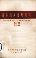 科学知识普及资料 武汉晚报1964年“科学与卫生”专刊（135-157期）汇集 农业、气象、天文、地理