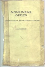 NONLINEAR OPTICS ALECTURE NOTE AND REPRINT VOLUME