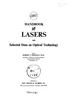 Handbook of lasers with selected data on optical technology.