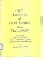 CRC Handbook of Laser Science and Technology Volume III Optical Materials