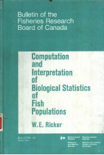 Computation and Interpretation of Biological Statistics of Fish Populations