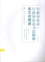 行政诉讼法与行政诉讼法司法解释条文对照表