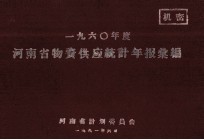 河南省物资供应统计年报汇编 1960年度