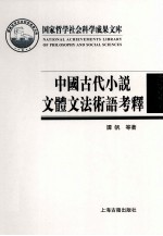 中国古代小说文体文法术语考释