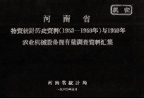 河南省物资统计历史资料 1953-1959年 与1959年农业机械设备拥有量调查资料汇集