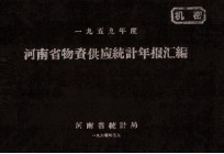 河南省物资供应统计年报汇编 1959年度