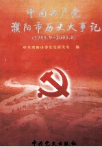 中国共产党濮阳市历史大事记 1983.9-2003.8