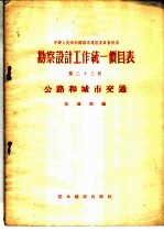 勘察设计工作统一价目表  第23册  公路和城市交通