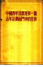 中国青年为实现第一个五年计划而斗争的任务 1955年9月20日中国新民主主义青年团建设积极分子大会的报告