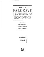 THE NEW PALGRAVE A DICTIONARY OF ECONOMICS Volume 2