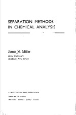 SEPARATION METHODS IN CHEMICAL ANALYSIS