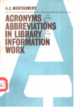 ACRONYMS & ABBREVIATIONS IN LIBRARY & INFORMATION WORK