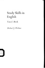 Study Skills in English Tutor's Book