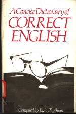 A Concise Dictionary of Correct English