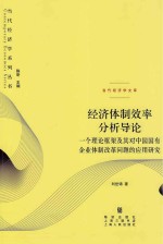 经济体制效率分析导论 一个理论框架及其对中国国有企业体制改革问题的应用研究