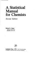 A Statistical Manual for Chemists