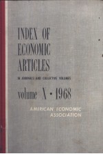 INDES OF ECONOMIC ARTICLES Volume Ⅹ·1968