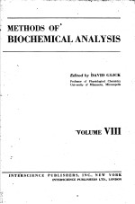 METHODS OF BIOCHEMICAL ANALYSIS VOLUME Ⅷ