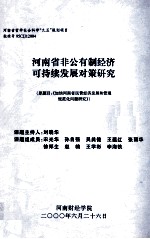 河南省非公制经济可持续发展对策研究